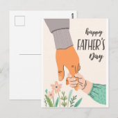 Postale Carte de voeux fête des pères (Devant / Derrière)