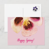 Postale Carte de voeux Floral Spring (Devant / Derrière)