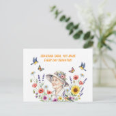 Postale Carte de voeux florale de grand-mère (Debout devant)