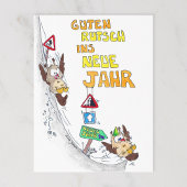 Postale Carte de vœux GUTEN RUTSCH pour le Nouvel An allem