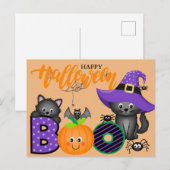 Postale Carte de vœux Halloween (Devant / Derrière)