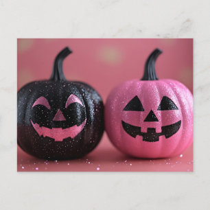 Postale Carte de voeux Halloween citrouille déplaisant