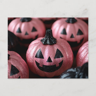 Postale Carte de voeux Halloween citrouille déplaisant