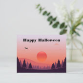 Postale Carte de vœux Halloween effrayante (Debout devant)