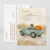 Postale Carte de vœux Halloween mignonne (Devant / Derrière)