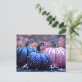 Postale Carte de voeux Halloween Parties scintillant noire (Debout devant)