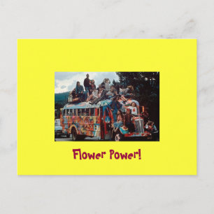 Postale Carte de voeux Hippies 60