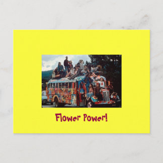 Postale Carte de voeux Hippies 60