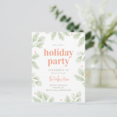 Postale Carte de vœux hivernale modifiable pour fête de va (Debout devant)