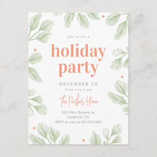 Postale Carte de vœux hivernale modifiable pour fête de va