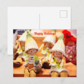 Postale Carte de vœux Joyeuses Fêtes (Devant / Derrière)