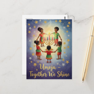Postale Carte de vœux Kinara Kwanzaa joyeux
