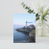 Postale Carte de voeux Maine (Debout devant)