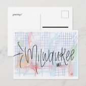 Postale Carte de voeux Milwaukee (Devant / Derrière)