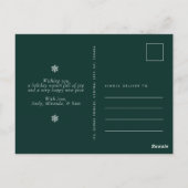 Postale Carte de vœux minimaliste moderne verte 2026 (Dos)