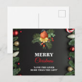 Postale Carte de vœux moderne de Noël (Devant / Derrière)