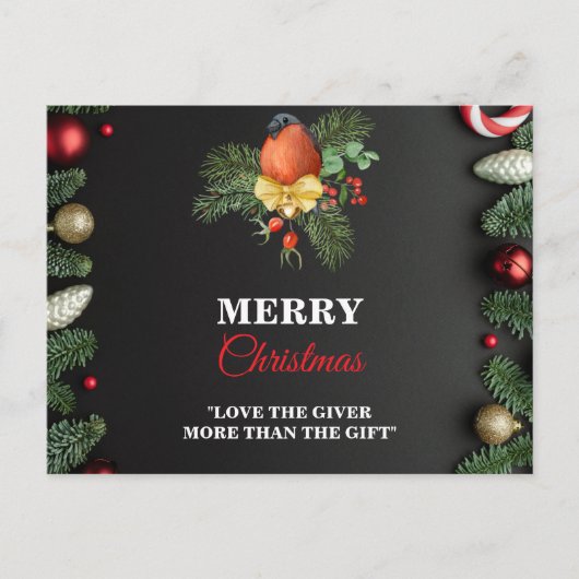 Postale Carte de vœux moderne de Noël (Devant)