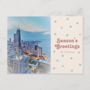 Postale Carte de vœux moderne élégante de la skyline de Ch