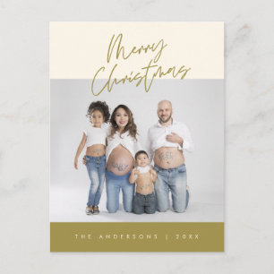 Postale Carte de vœux moderne, photo de famille pour un jo