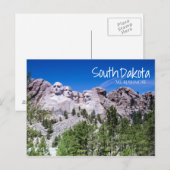 Postale Carte de voeux Mt Rushmore Vista (Devant / Derrière)