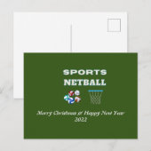Postale Carte de voeux Netball 2022 (Devant / Derrière)