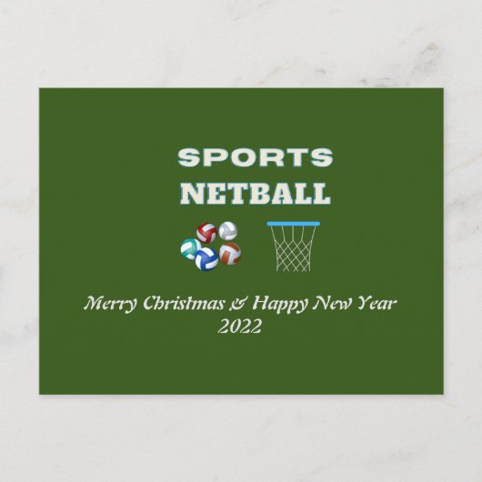 Postale Carte de voeux Netball 2022 (Devant)