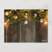 Postale Carte de voeux Noël Pine Cones (Dos)