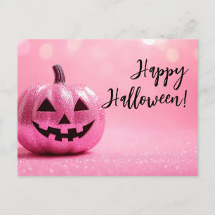 Postale Carte de voeux parties scintillant Citrouilles Hal