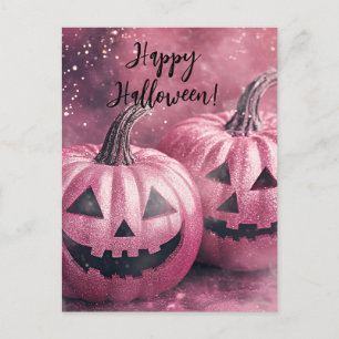 Postale Carte de voeux parties scintillant Citrouilles Hal