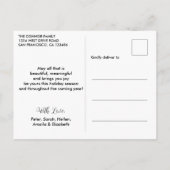 Postale Carte de vœux photo de calligraphie moderne élégan (Dos)