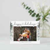 Postale Carte de vœux photo de calligraphie moderne élégan (Debout devant)