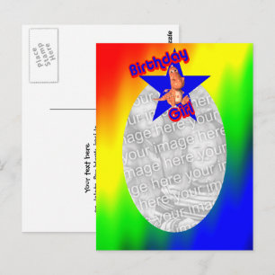 Postale Carte de voeux photo de dinosaure pour fille d'ann