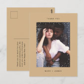 Postale CARTE DE VŒUX PHOTO DE FÊTE | Point Minimal Modern (Devant / Derrière)