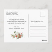 Postale Carte de vœux photo de Noël moderne Joyeux Noël (Dos)