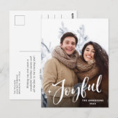 Postale Carte de vœux photo de Noël simplement moderne (Devant / Derrière)