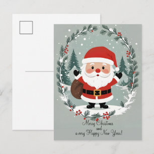 Postale Carte de vœux pliée