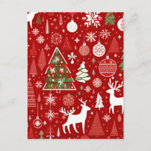 Postale Carte de voeux pliée du motif de Noël