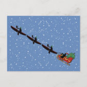 Postale Carte de voeux pliée Kayaks Pulling Sleigh (Devant)