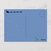 Postale Carte de voeux pliée Kayaks Pulling Sleigh (Dos)