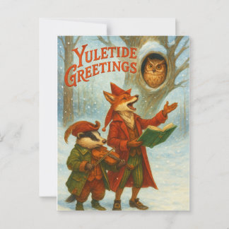 Postale Carte de voeux pliée Yuletide