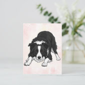 Postale Carte de vœux pour chien Border Collie (Debout devant)