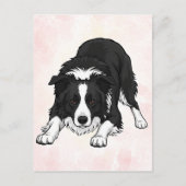 Postale Carte de vœux pour chien Border Collie (Devant)