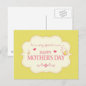 Postale Carte de voeux pour la fête des mères (Devant / Derrière)