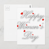 Postale Carte de voeux pour la journée internationale des  (Devant / Derrière)