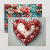 Postale Carte de voeux pour la Saint-Valentin | Design car (Devant / Derrière)