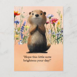 Postale Carte de vœux pour le jour de la marmotte – Messag