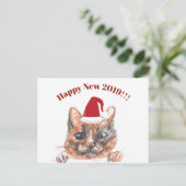 Postale Carte de voeux pour le nouvel an (Debout devant)