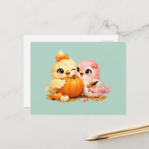 Postale Carte de vœux pour le petit oiseau d'Halloween