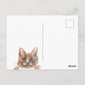 Postale Carte de voeux pour le printemps du chat (Dos)