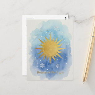 Postale Carte de vœux pour le solstice d'hiver